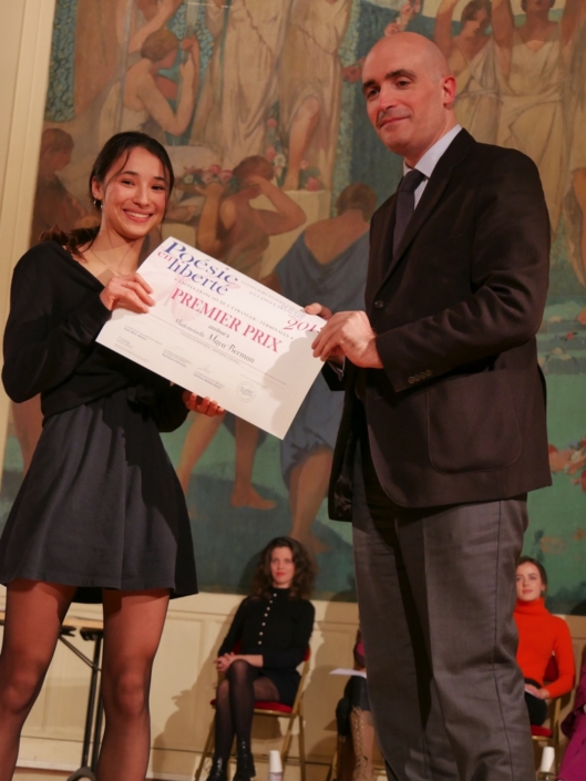 Maya Berman et Jean-Baptiste Dussert, vice-Président de Poésie en liberté