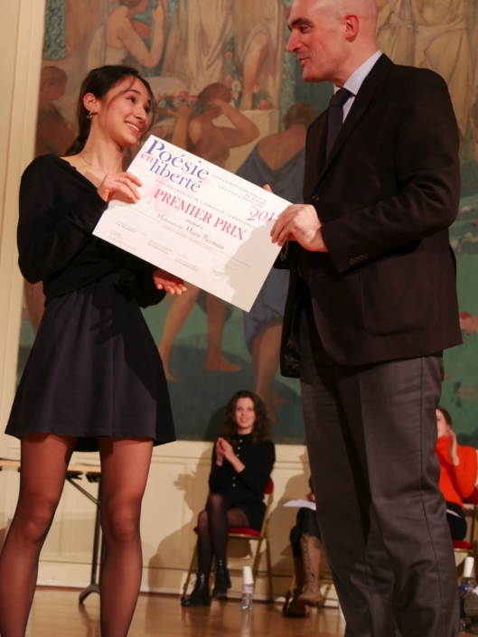 Maya Berman et Jean-Baptiste Dussert, vice-Président de Poésie en liberté