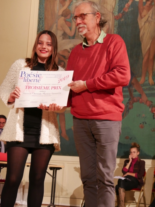 Chrysoula Marinou-Stamatelou et Pierre Kobel des Editions Bruno Doucey