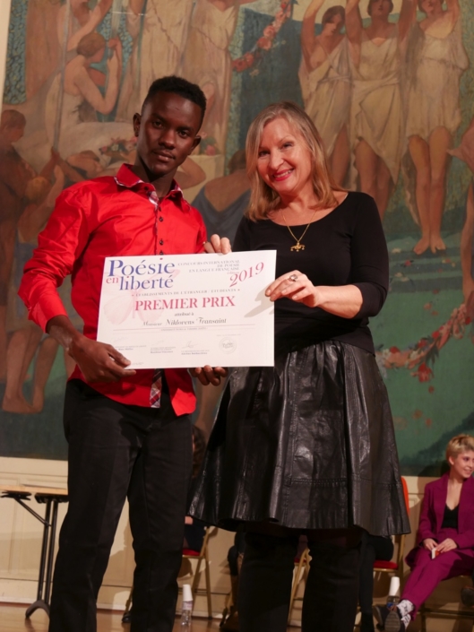 Niklovens Fransaint et Francine Girond, éditrice et Membre du CH