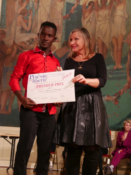 Niklovens Fransaint et Francine Girond, éditrice et Membre du CH