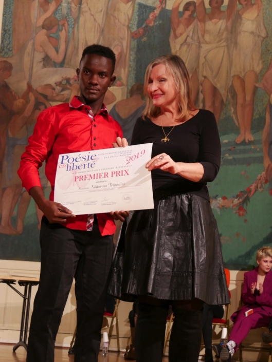Niklovens Fransaint et Francine Girond, éditrice et Membre du CH