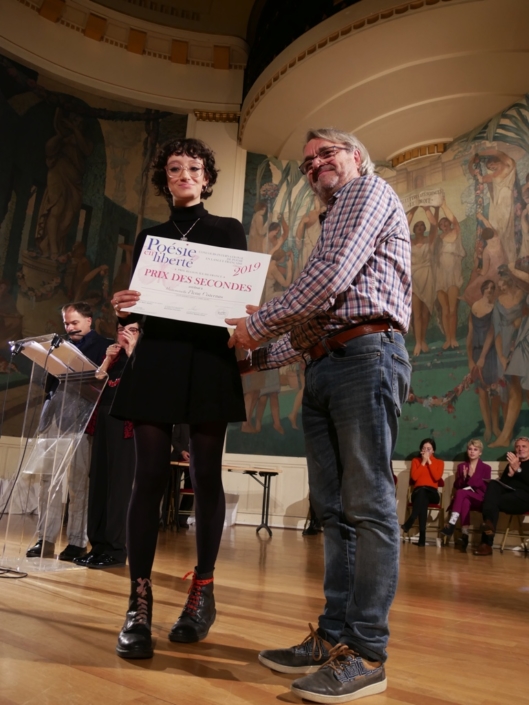 Elena Cisternas et Olivier Jacquet, Responsable technique du Service Culturel de Sorbonne Université
