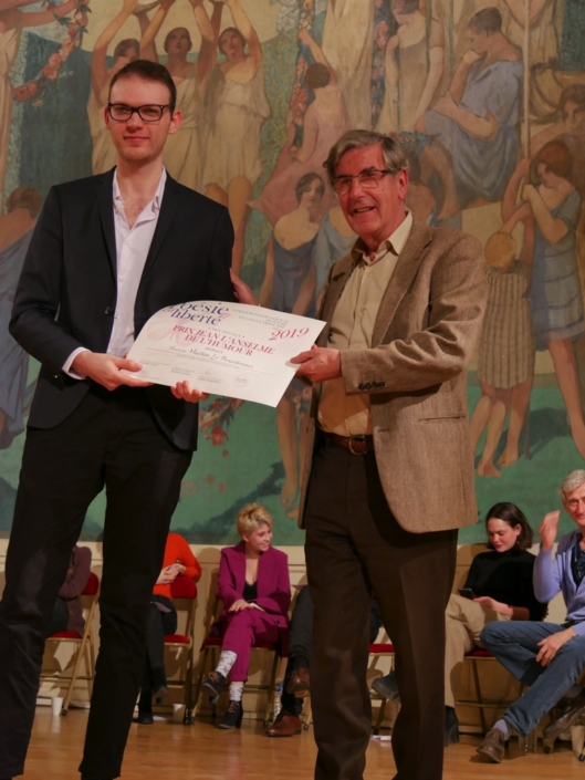 Maëlan Le Bourdonnec et Bernard Menez, comédien, membre du CH