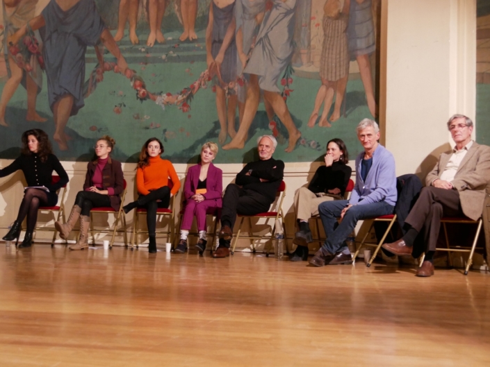 les comédiens de la soirée : Alexandra Oppo, Margot Lourdet, Lou Gala, Léa Furic, Didier Flamand, Clémence Boisnard, Pierre Aussedat et Bernard Menez