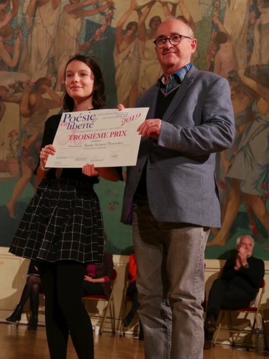 Agathe Vermot-Desroches et André Prodhomme, Poète, Président de Jury 2013 et Membre du Comité de lecture