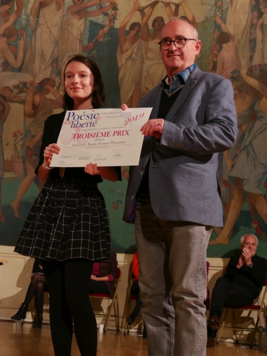 Agathe Vermot-Desroches et André Prodhomme, Poète, Président de Jury 2013 et Membre du Comité de lecture