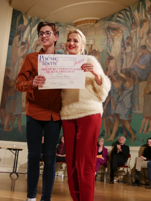 Romain Rotrou et MOrisse, auteure compositrice interprète, membre du Comité de lecture, ancienne lauréate et jurée du concours