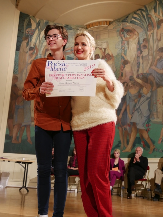 Romain Rotrou et MOrisse, auteure compositrice interprète, membre du Comité de lecture, ancienne lauréate et jurée du concours