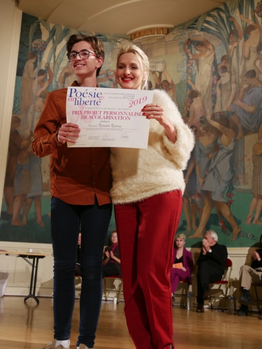 Romain Rotrou et MOrisse, auteure compositrice interprète, membre du Comité de lecture, ancienne lauréate et jurée du concours