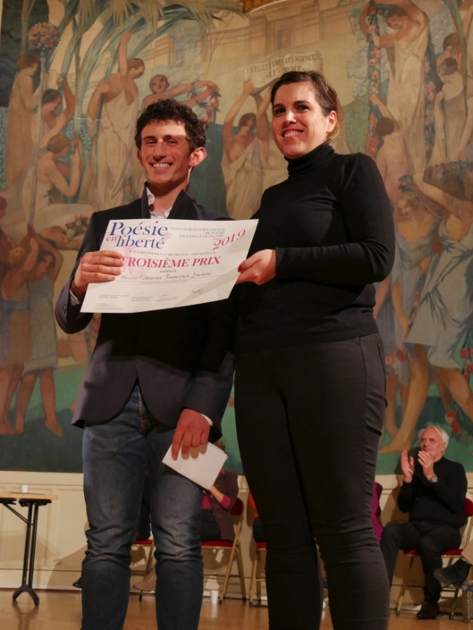Ghjuvan Francescu Luciani et Rozenn Bartra, de la Direction des Affaires Culturelles de la Ville de Paris