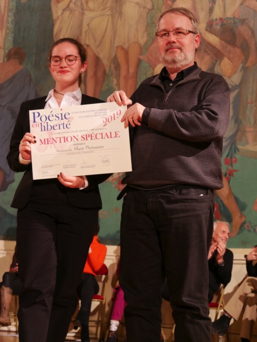 Marie Defontaine et Eric Dubois, poète, écrivain, directeur de la revue « Le capital des Mots »