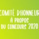 Comité d'honneur : À propos du concours 2020