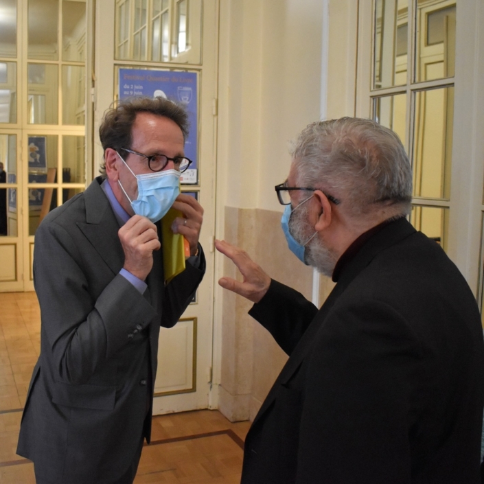 Gilles Le Gendre et Jean-Marc Muller, Président de Poésie en liberté