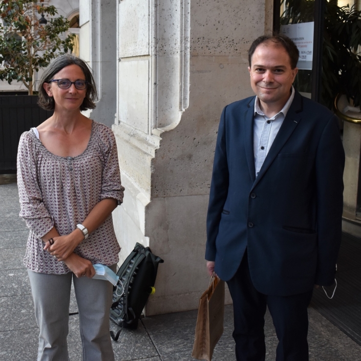 Clotilde Truffaut, présidente de la MGEN-SEM et Matthias Vincenot