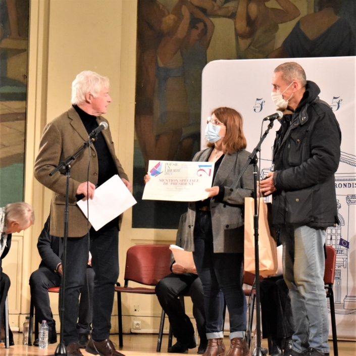 Patrice Carmouze, May-Li Coudreau représentant Thomas Gori et François Mocaër des Editions Unicité