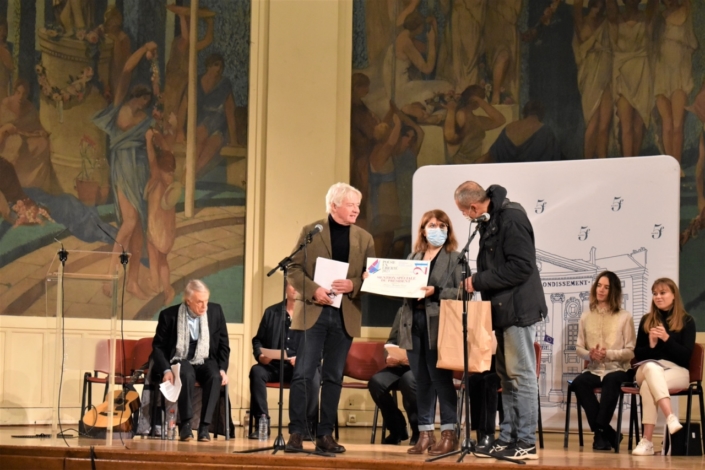 Patrice Carmouze, May-Li Coudreau représentant Thomas Gori et François Mocaër des Editions Unicité