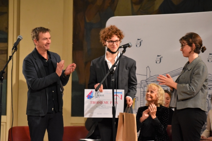 Philippe Caroit, Maxence Leroux et Mathilde Aubinaud