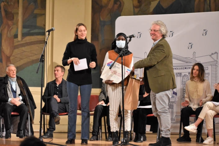 Marcia Higelin, Mariama Sarr, représentant Ndèye Awa Kane, et Pierre Fesquet