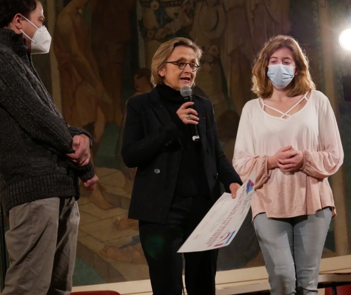 Madame Florence Berthout, maire du 5ème et Elisa Fontaine