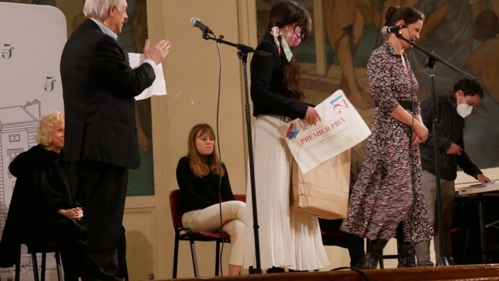 Salvatore Adamo, Sophie Struillou-Smyrnelis, Bertille de la Broïse, ministère de l’Éducation nationale de la jeunesse et du sport. Conseillère Livre et Lecture, Mission Education artistique et culturelle