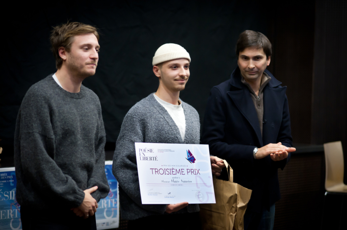 Prix remis par François-Xavier MAIGRE, poète, et par Louis DUNETON, comédien
